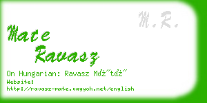 mate ravasz business card